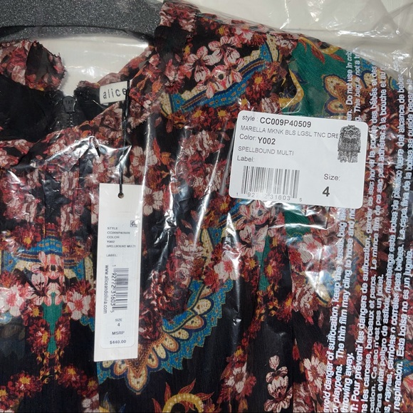 🌺SOLD🌺 Alice + Olivia Marella Paisley Dress, NWT - Picture 8 of 9